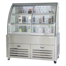 BELLE 프리미엄 쇼케이스 라운드 앞문형 실버 방문설치, JRF-900S