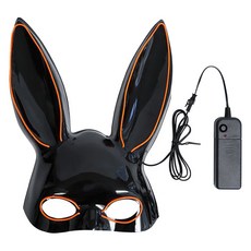 P&B UNITY LED面具, 1個, 24 LED兔子面具 橘色