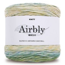 니뜨 에어블리 뜨개실 100g, 67 샐러드그린, 1개