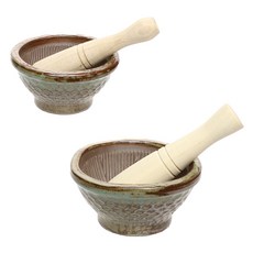 plala 傳統芝麻研磨器2種 + 研磨棒2種套組, 1套