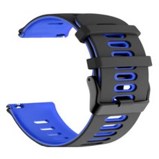 오와이규 데일리 갤럭시워치 스트랩 20mm, 흑/청 + 블랙버튼, 1개