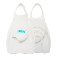 OCEANTAG Swimtag Impact 短蛙鞋 兩腳穿著組, 白色