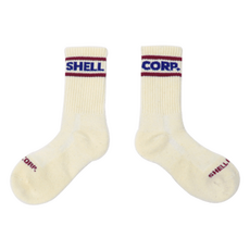 殼牌公司男士烏拉拉美利奴羊毛加墊單領襪子, 紅色的, 1組