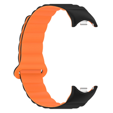 파이네스트원 마그네틱 실리콘 스마트워치 스트랩, 블랙 오렌지, 1개