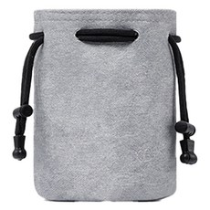 엑스비와이에스 CB390 충격 스크래치 방지 카메라 렌즈 파우치 소형, 그레이, 1개