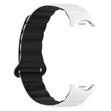 파이네스트원 마그네틱 실리콘 스마트워치 스트랩, 화이트 블랙, 1개