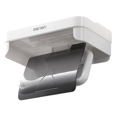 Hanbomnuri 免打孔浴室捲筒衛生紙架 帶蓋式置物架, 1個, 個性黑