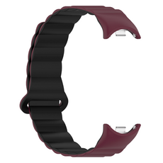 파이네스트원 마그네틱 실리콘 스마트워치 스트랩, 와인 레드 블랙, 1개