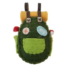 聖誕節綠色背包聖誕樹吊飾, 1個, 綠色, 12cm