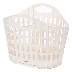 Market Plan 大尺寸可折疊洗衣籃, 白色