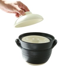 雙層蓋石鍋陶鍋 白色