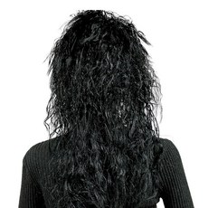 Party09 搖滾巨星派對假髮, 1個, 黑色