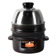 火山爆發 炸彈蒸蛋 砂鍋 + 專用鍋蓋 + 保溫器 組合, 1套, 13.4cm