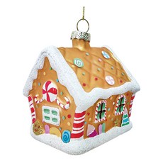 聖誕鮮奶油餅乾屋樹吊飾 金色, 1個, 金色,8cm