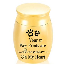 PASTEL PET 寵物彩色不鏽鋼骨灰罈 金色, 1個