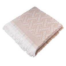 Ttabongoppa 民族風圖案野餐露營墊, 米色