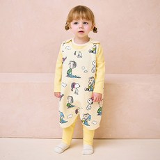 milkmile 嬰幼兒 Peanuts 史努比朋友 保暖三層棉質睡眠背心