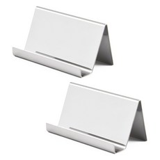 마다꾸미 데스크 명함꽂이 메모 스마트폰 거치대 유광 실버, 2개, 1단