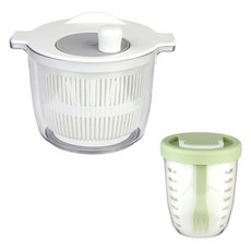 plala 蔬菜脫水器 + 攜帶式沙拉碗組, 綠色, 1套