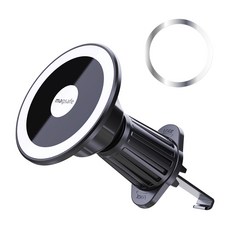 심플리로어 맥세이프 호환 360도 송풍구 차량용 휴대폰 거치대, 1개, 블랙