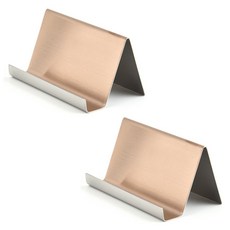 마다꾸미 데스크 명함꽂이 메모 스마트폰 거치대 유광 로즈골드, 2개, 1단