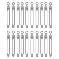 마다꾸미 실리콘 케이블타이 콘세트 선 라인 정리, 09 원형 그레이, 20개