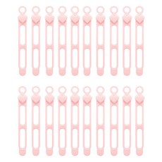 마다꾸미 실리콘 케이블타이 콘세트 선 라인 정리, 33 하트 핑크, 20개