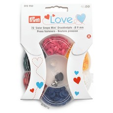 Prym Love Press 彩色迷你按扣 6種套組 9mm 393950, 1個, 混色