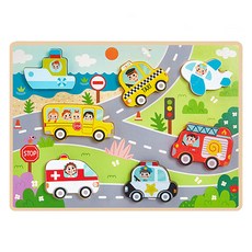 TOOKY TOY 拓客 交通立體拼圖, 混合顏色, 7件, 1個