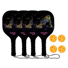 BAEGOT International 匹克球專業用球拍2入 + 球2入組, 黑色(球拍), 隨機出貨(球), 2套