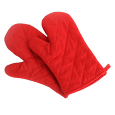 C.O.B 家用加厚烘焙廚房烤箱手套, 紅色, 2個