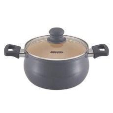 HAPPYCALL IH爐適用Ari系列陶瓷塗層雙耳湯鍋+鍋蓋, 20cm, 1組, 單色