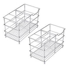 MONACO OLIVE 浴室整潔多用途不鏽鋼置物架, 銀色, 2個