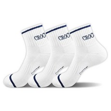 Crocodile 鱷魚 女性運動氣墊中筒襪組 CD209, WHNV, 3個