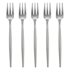 kitchen U Edge 304不鏽鋼真空甜點叉, 銀色, 5個