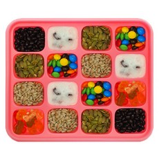 Mistic 副食品密封容器矽膠方格 小 16格, 1個, 240ml, 粉色