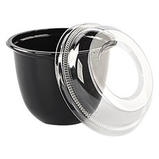 水果沙拉包裝容器 黑色 小號 套組, 50套