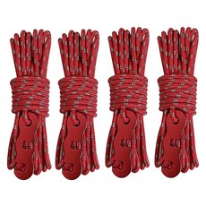 Youngbayoung 戶外營繩調節扣反光露營繩 4入, 紅色