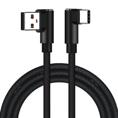 Home&Co C to USB L型彎頭充電線, 1個, 透明, 2m