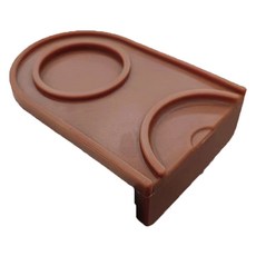 간편한 커피 탬핑 매트 스몰, 브라운, 1개