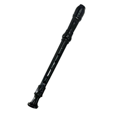 JK 英式高音直笛 8孔 無Logo, 黑色, 1個