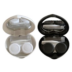 블랙트리 하트 렌즈케이스, 랜덤발송, 2개