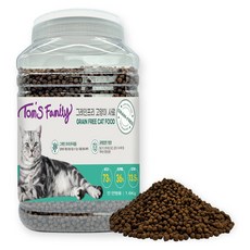 톰스패밀리 고양이 전연령 그레인프리 건식사료 용기형, 닭, 1.6kg, 1개