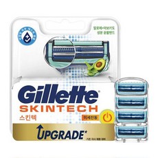 Gillette 吉列 Skintech系列 電動刮鬍刀替換刀頭, 1盒, 4個裝