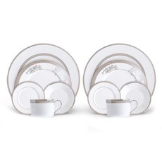 웨지우드 베라왕 레이스 디너웨어 세트 10p, 혼합색상, 접시1 2p + 접시2 2p + 접시3 2p + 컵 2p + 소서 2p, 1세트