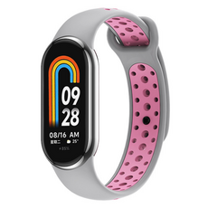 파이네스트원 투 컬러 스마트워치 스트랩 18.6mm, 그레이 핑크, 1개