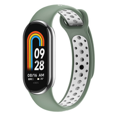 파이네스트원 투 컬러 스마트워치 스트랩 18.6mm, 라이트 그린 화이트, 1개