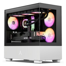 ABKO 鯨鯊全景ARGB BTF電腦機殼 迷你塔式U40M 黑白色, 1個
