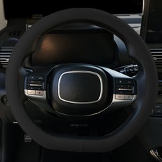 INSTALL Casper / Casper EV 專用 D型 全打孔方向盤套, 黑色