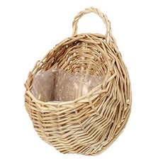 1991프로젝트 라탄 벽걸이 화분 바스켓 바구니, 베이지, 1개